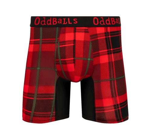 Christmas Tartan - Mens Bamboo Boxer Shorts