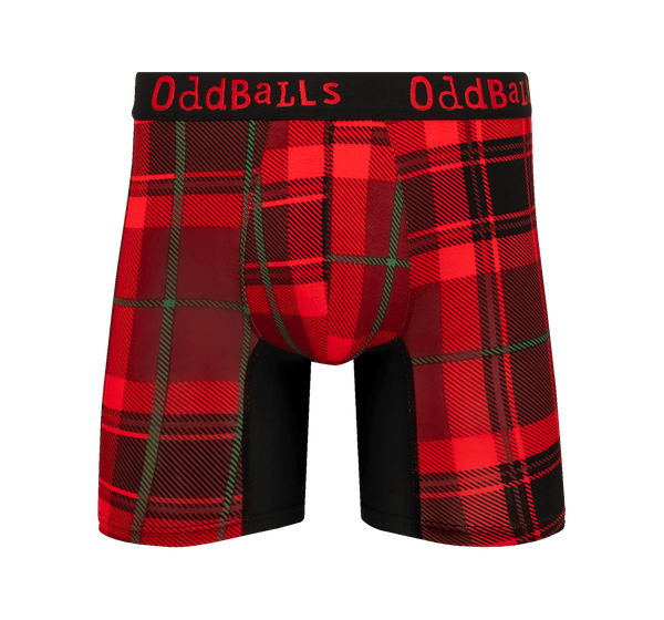 Christmas Tartan - Mens Bamboo Boxer Shorts