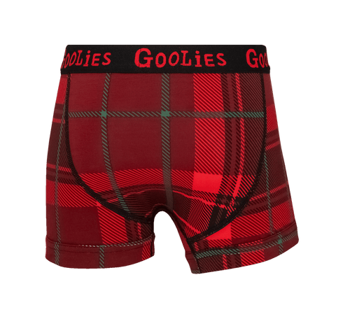 The Festive Tartan Bundle - Kids Cotton Boxer Shorts 4 Pack