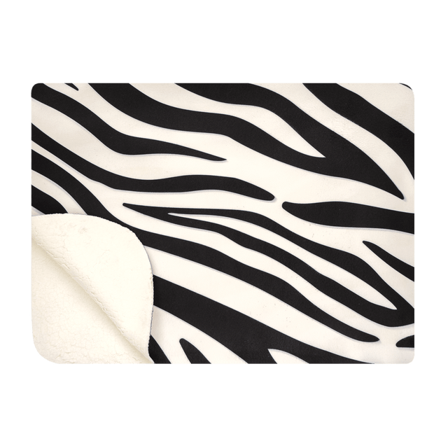 Zebra Crossing - Luxury Sherpa Fleece Blanket