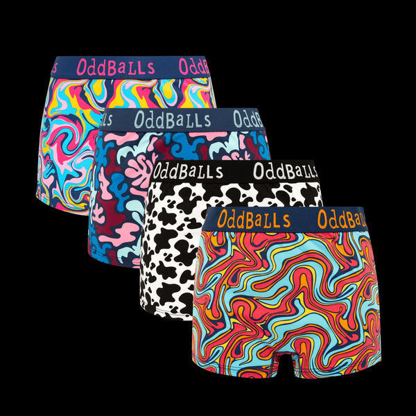 Winter Essentials Bundle - Ladies Boxer Shorts 4 Pack Bundle