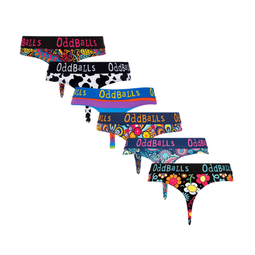 Cosy Cheeks Bundle - Ladies Thong 6 Pack Bundle