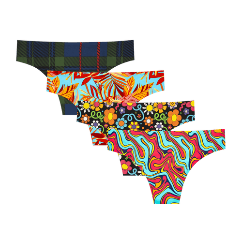 Best of Winter Bundle - Ladies Seamless Brazilian Briefs 4 Pack Bundle