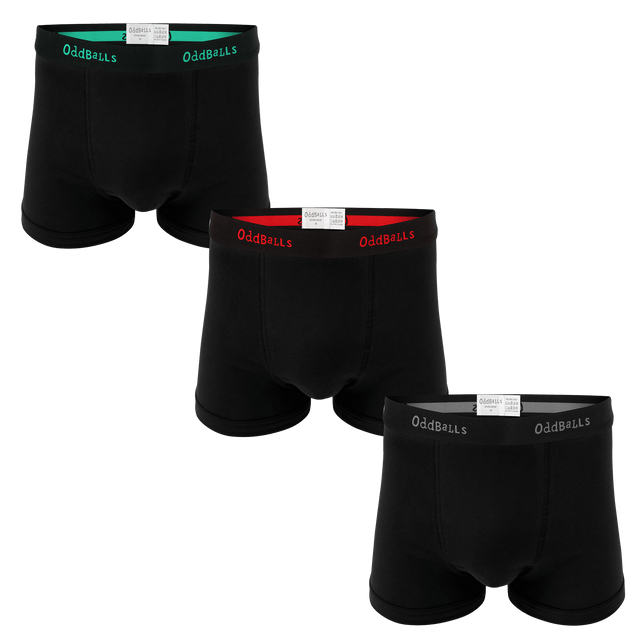 Black Classics Bundle - Mens Boxer Shorts 3 Pack Bundle