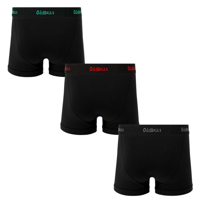 Black Classics Bundle - Mens Boxer Shorts 3 Pack Bundle