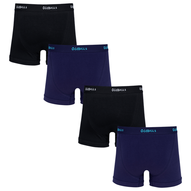 Black and Midnight Bundle - Mens Boxer Shorts 4 Pack Bundle