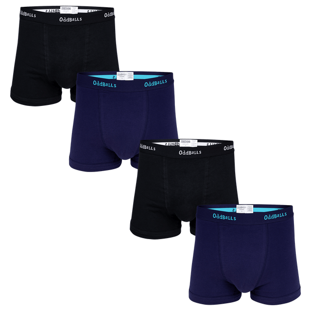 Black and Midnight Bundle - Mens Boxer Shorts 4 Pack Bundle