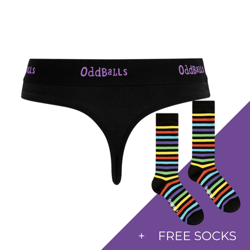 Women's Plain Thong Subscription - Monthly (Free Socks + Free Delivery!)