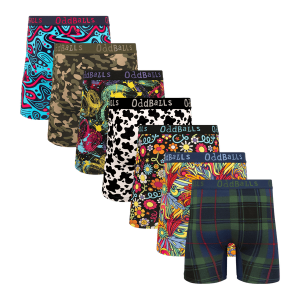 Brighter Days Bundle - Mens Bamboo Boxer Shorts 7 Pack