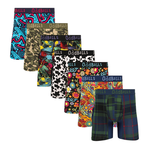 Brighter Days Bundle - Mens Bamboo Boxer Shorts 7 Pack