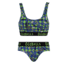 The Joker Checkered Bundle - Womens Bralette & Briefs Matching Set