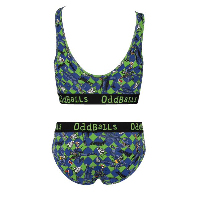 The Joker Checkered Bundle - Womens Bralette & Briefs Matching Set