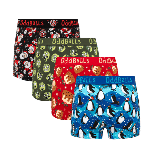 Ultimate Christmas Bundle - Ladies Boxer Shorts & Matching Socks 4 Pack