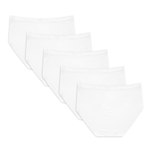 Classic White Bundle - Ladies Seamless Full Briefs 5 Pack