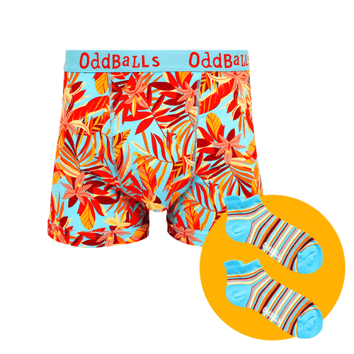 Calypso - Mens Boxer Shorts & Matching Sock