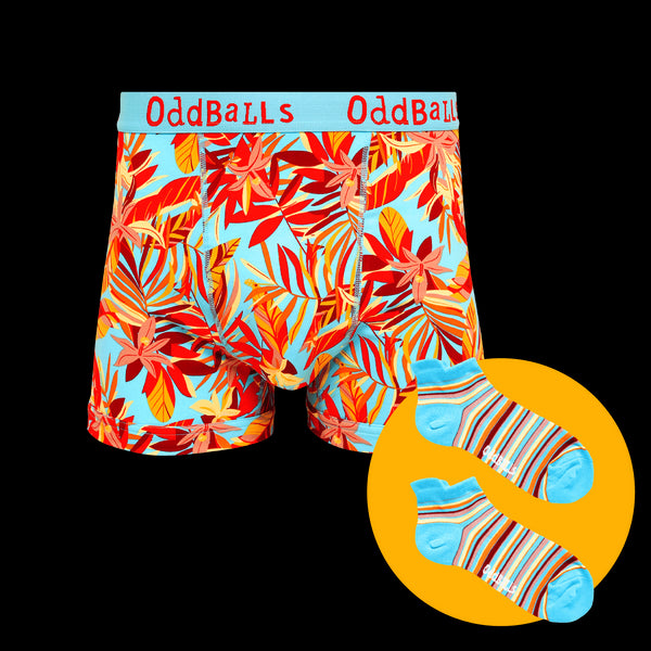 Calypso - Mens Boxer Shorts & Matching Sock
