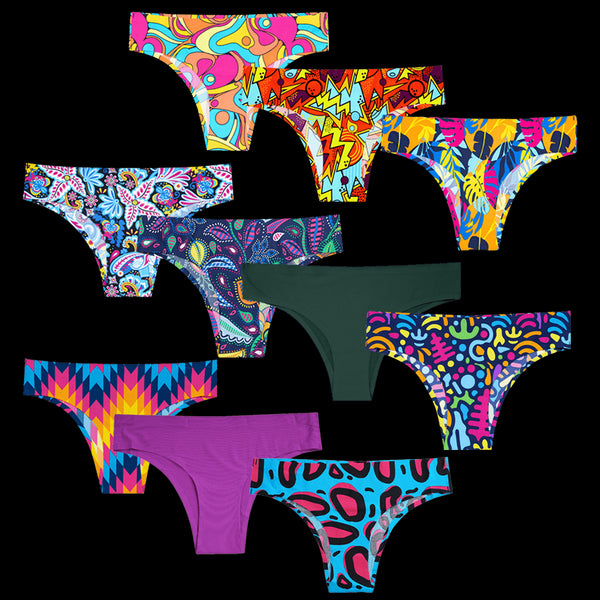 Cheeky Comfort Bundle - Ladies Seamless Brazilian Briefs 10 Pack Bundle