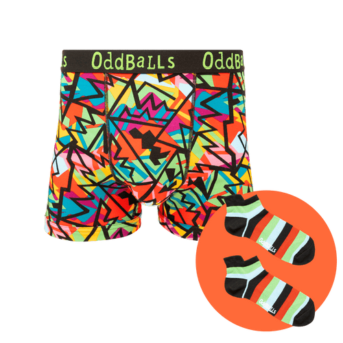 Clash - Mens Boxer Shorts & Matching Sock