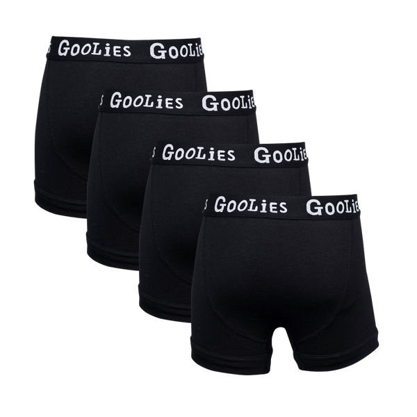 Classic Black Bundle - Kids Boxer Shorts 4 Pack Bundle