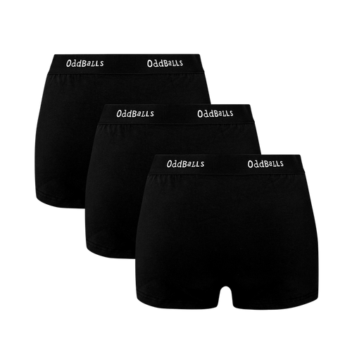 Classic Black Bundle - Ladies Boxer Shorts 3 Pack