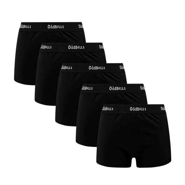 Classic Black Bundle - Ladies Boxer Shorts 5 Pack Bundle
