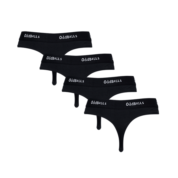 Classic Black Bundle - Ladies Thong 4 Pack Bundle