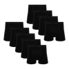 Core Black Bundle - Mens Cotton Boxer Shorts 9 Pack