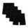 Core Black Bundle - Mens Boxer Shorts 4 Pack