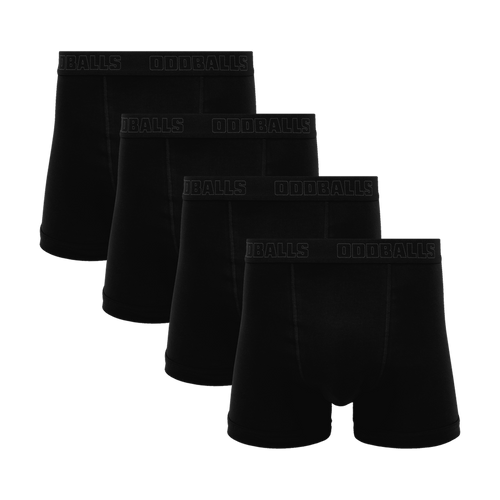 Core Black Bundle - Mens Boxer Shorts 4 Pack