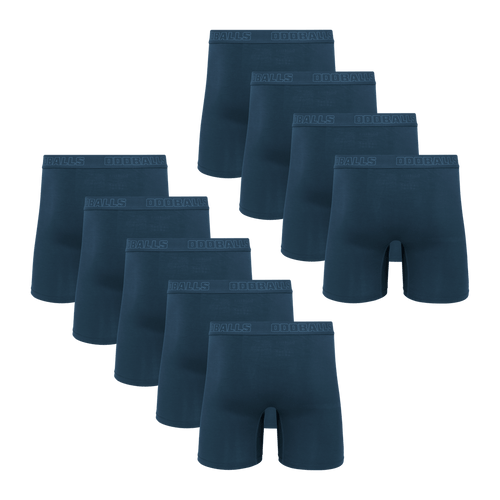 Core Blue Bundle - Mens Bamboo Boxer Shorts 9 Pack