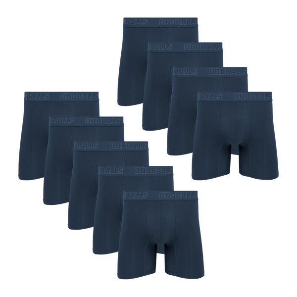 Core Blue Bundle - Mens Bamboo Boxer Shorts 9 Pack