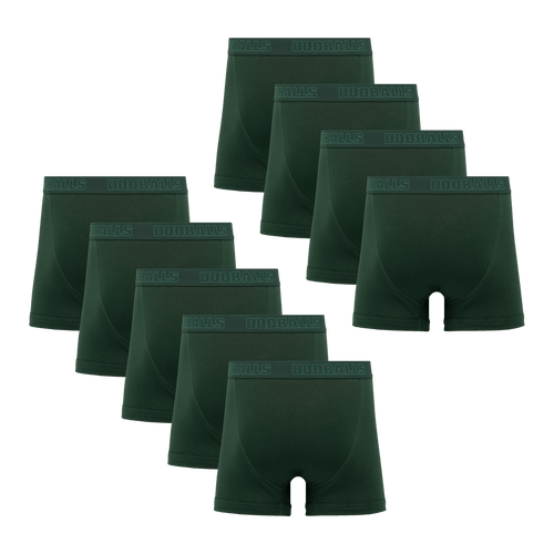 Core Green Bundle - Mens Boxer Shorts 9 Pack