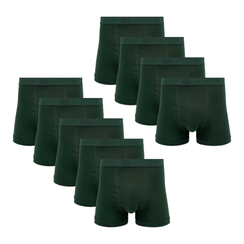 Core Green Bundle - Mens Boxer Shorts 9 Pack