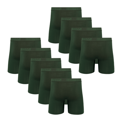 Core Green Bundle - Mens Bamboo Boxer Shorts 9 Pack