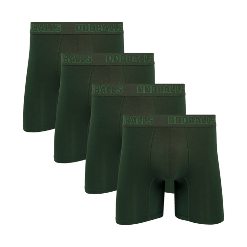 Core Green Bundle - Mens Bamboo Boxer Shorts 4 Pack