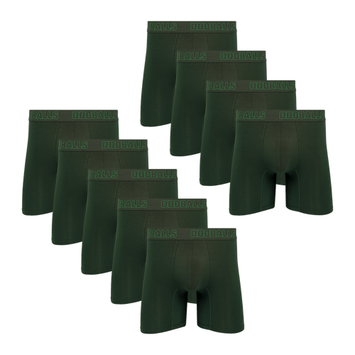 Core Green Bundle - Mens Bamboo Boxer Shorts 9 Pack