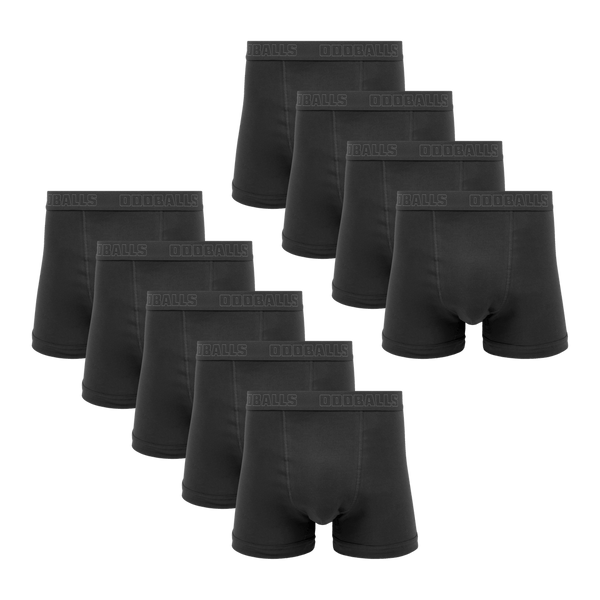 Core Grey Bundle - Mens Cotton Boxer Shorts 9 Pack