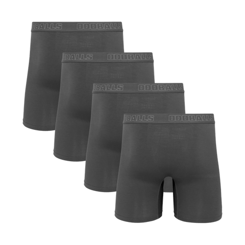 Core Grey Bundle - Mens Bamboo Boxer Shorts 4 Pack