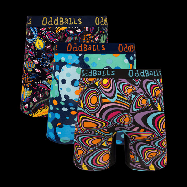 Cosmic Bundle - Mens Bamboo Boxer Shorts 3 Pack Bundle