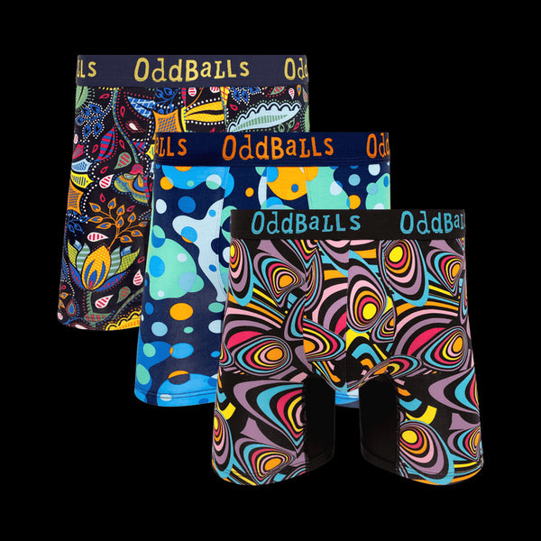 Cosmic Bundle - Mens Bamboo Boxer Shorts 3 Pack Bundle
