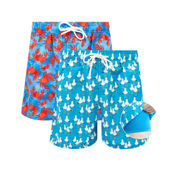 Seaside Bundle - Mens Compression Swim Shorts 2 Pack