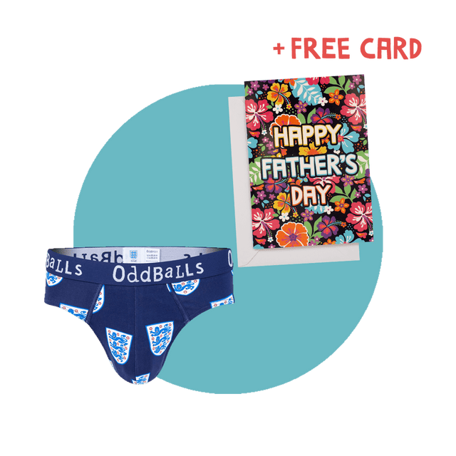 England FA Classic Boxer Briefs & Father's Day Card Bundle