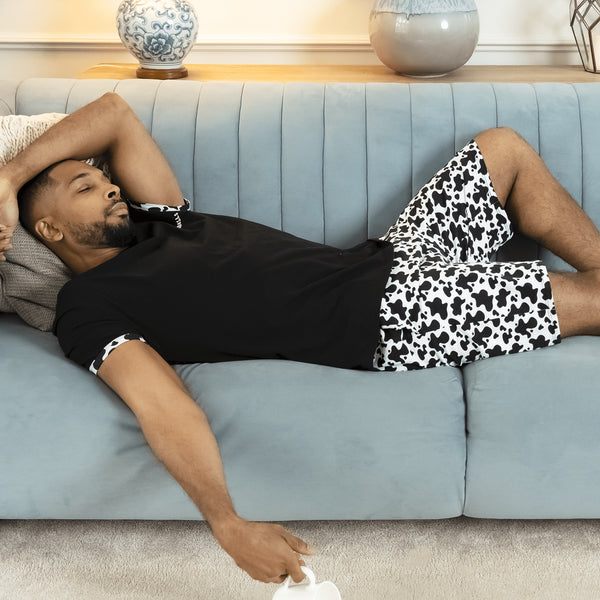 Fat Cow - Men's Short Pyjamas Set (T-Shirt & Shorts)