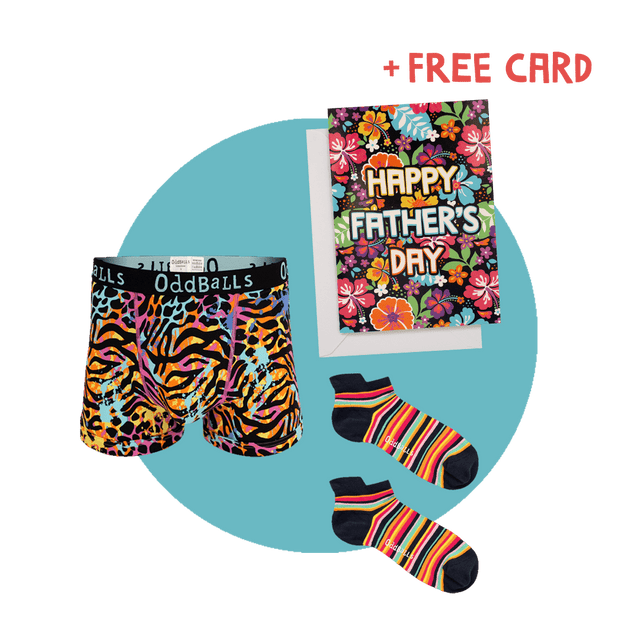Filthy Animal Mens Boxer Briefs, Socks & Father's Day Card Bundle