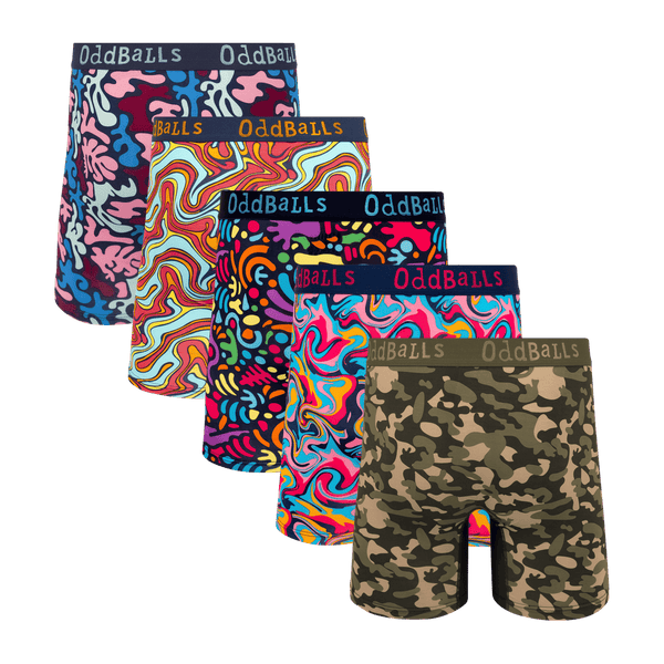 Golden Hour Bundle - Mens Bamboo Boxer Shorts 5 Pack
