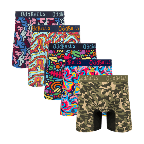 Golden Hour Bundle - Mens Bamboo Boxer Shorts 5 Pack