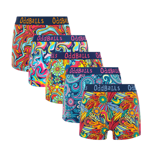 Bright & Breezy Bundle - Ladies Boxer Shorts 5 Pack