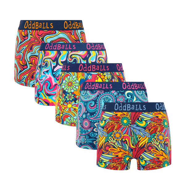 Bright & Breezy Bundle - Ladies Boxer Shorts 5 Pack