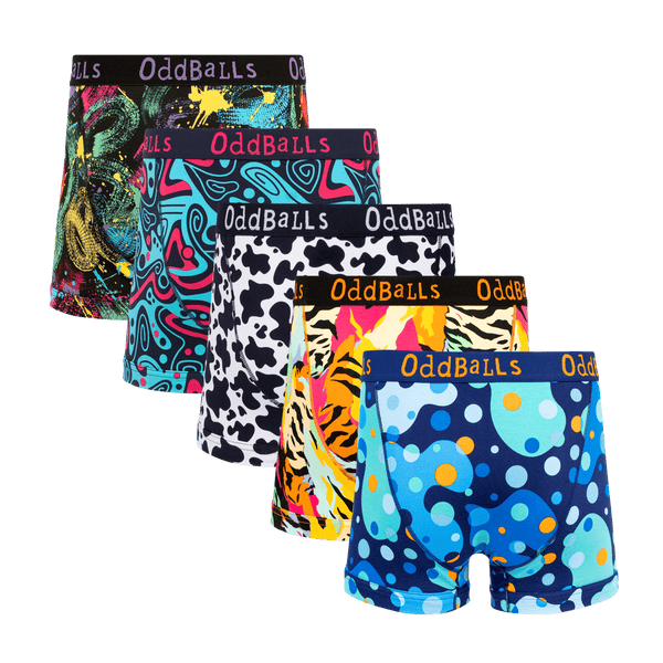 Bright & Breezy Bundle - Mens Cotton Boxer Shorts 5 Pack