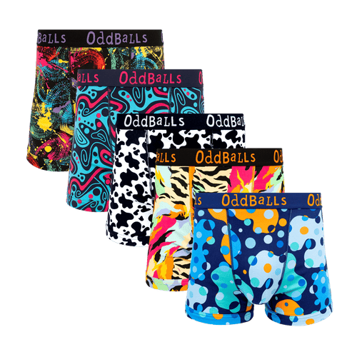 Bright & Breezy Bundle - Mens Cotton Boxer Shorts 5 Pack